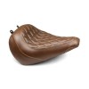 Mustang 18-21 Harley Fat Boy Wide Tripper Solo Seat Diamond Stitch - Brown