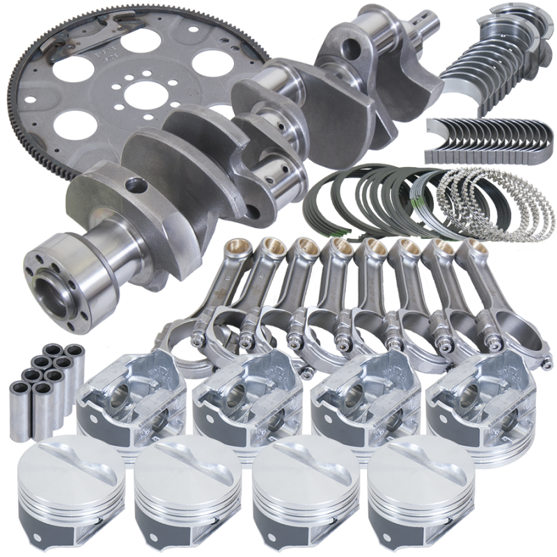 Eagle Chevy 350 1Pc 3.750in Crank 5.700in I-Beam Rods 4.040in Pistons 153 Tooth FP Balanced Assembly