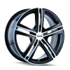 Touren 3262 TR62 16x7 / 5x100/114.3 BP / 40mm Offset / 72.62mm Hub Gloss Black Machined Wheel