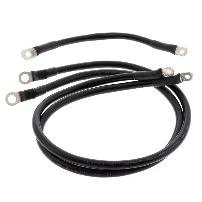 All Balls Racing 80-81 Harley-Davidson FLH Electra Glide Battery Cable Kit Black