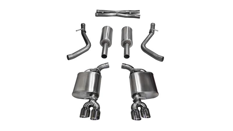 Corsa 15-16 Dodge Challenger Xtreme Cat-Back Dual Rear Exit with Twin 3.5in Polished Pro-Series Tips
