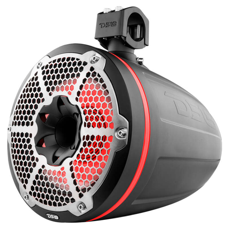 DS18 Marine And Powersports Towers w/ Built In 10in 1in Driver 300 Watts RMS RGB LED Lights Black