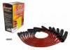 Granatelli 10-14 Ford 6.2L Perf Wire Set w/Inserts/Red Hi-Temp Jacket/Black Fire Sleeve