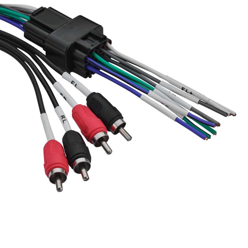 DS18 Plug and Play Harness For OEM Ride Command For 4-CH RCA Audio Signal and Remote Turn-on