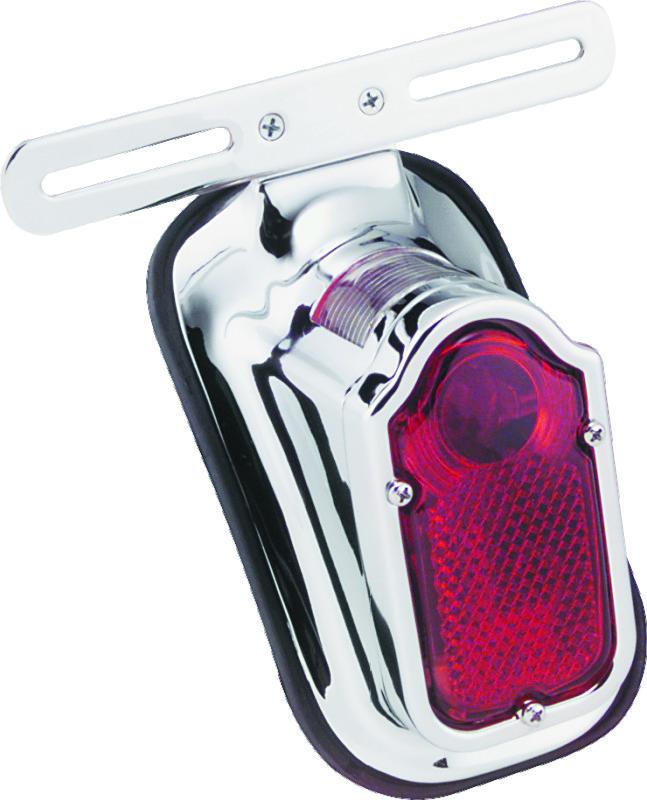 Bikers Choice 40-54 Big Twin And Custom Use Chrome Tombstone Taillight 12V Replaces H-D 68003-47T