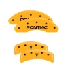 MGP 4 Caliper Covers Engraved Front Pontiac Rear Arrow Yellow Finish Blk Char 1997 Pontiac Firebird