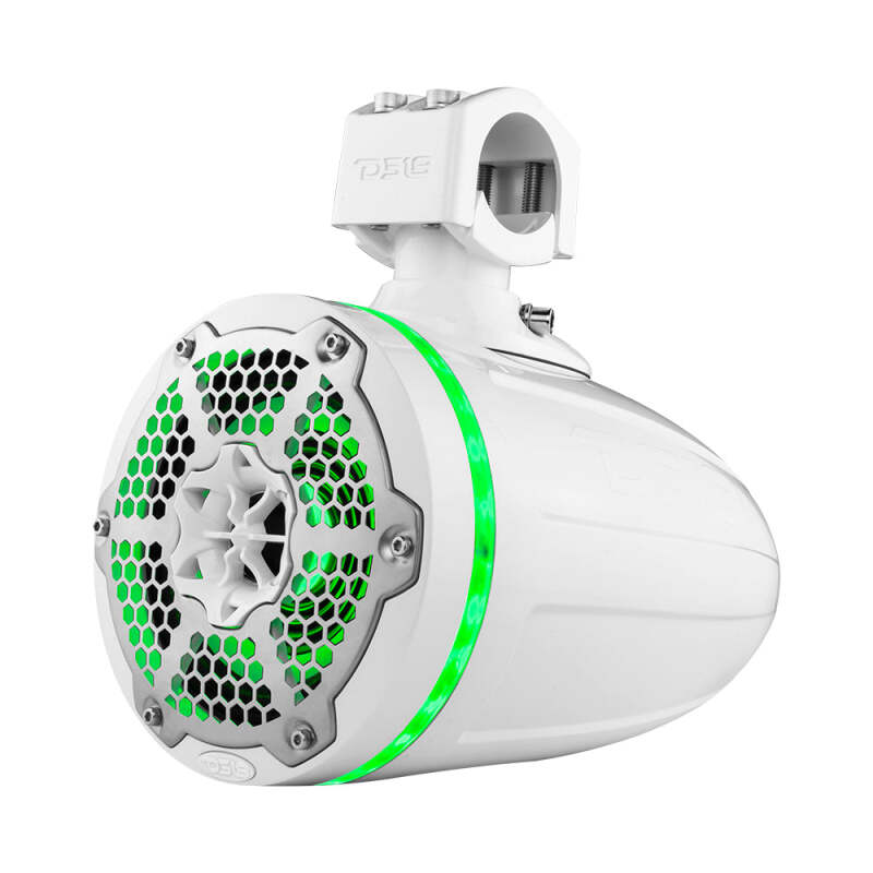 DS18 Tower Speakers 6.5in 1in Driver 150 Watts RMS w/ RGB LED Lights White