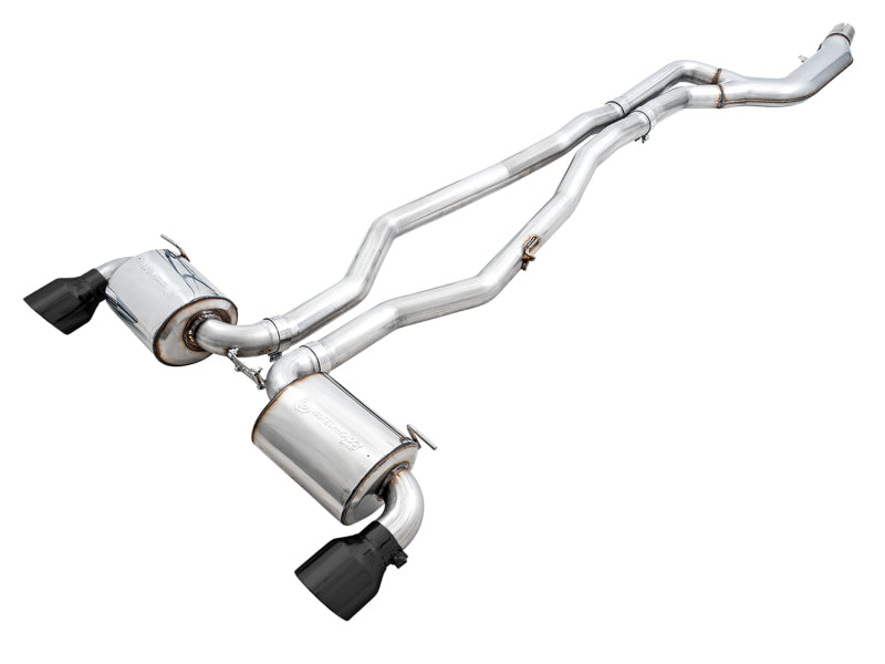 AWE Tuning 2020 Toyota Supra A90 Non-Resonated Touring Edition Exhaust - 5in Diamond Black Tips