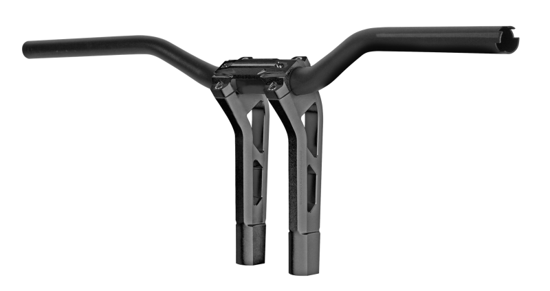 Performance Machine Phatbar H-Bar Assy, 9in Riser, 1-1/4in Bar, Int Wire, Gauge Mount - Black Ops