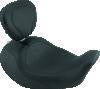 Mustang 06-17 Harley Dyna Wide Tripper Forward Solo Seat w/Driver Backrest - Black
