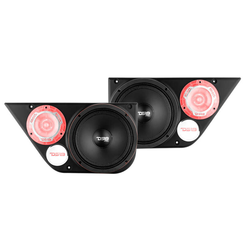 DS18 Jeep JKU Fits 2x 6.5in Speakers 2x 3.78in Tweeters Back Door Panels