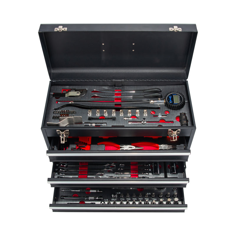 BikeMaster 3 Drawer Toolbox -  Includes 129 Piece Tool Set