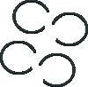 S&S Cycle Wristpin C clip For 4-1/8in Bore Pistons - 4 pack