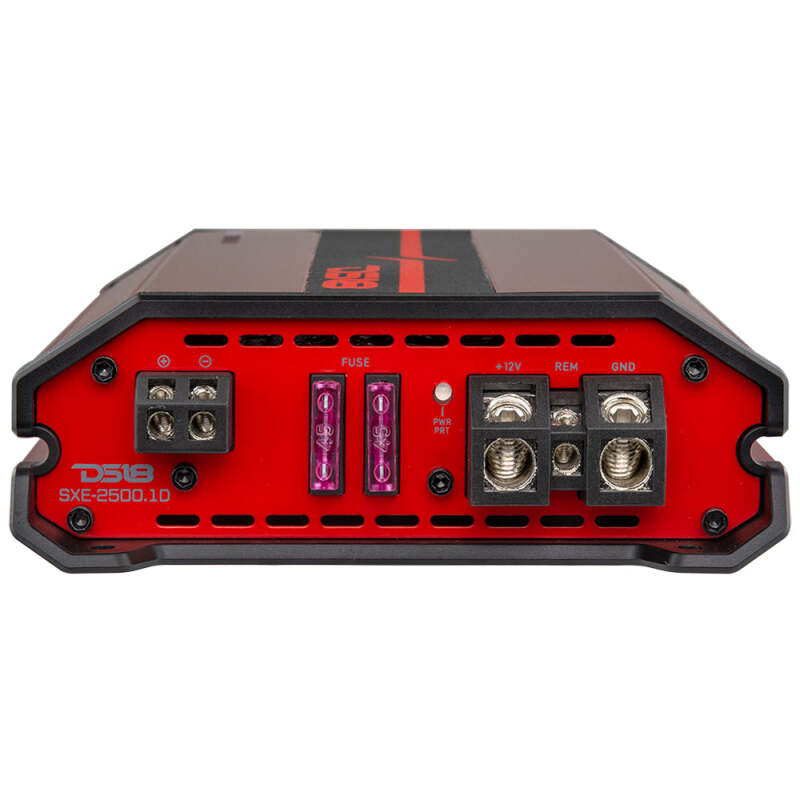DS18 1-Channel SXE Amplifier Class D 800/1ohm 600/2ohm 300/4ohm Watts RMS- Red