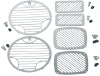 Kentrol 97-06 Jeep Wrangler TJ Billet Style Light Kit 6 Pieces - Polished Silver