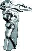 Kuryakyn Zombie Front Shift Arm Cover 82-16 Touring Chrome