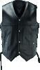 Kuryakyn Leather By River Road Old Skool Leather Vest Black - Large