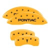 MGP 4 Caliper Covers Engraved Front Pontiac Rear Arrow Yellow Finish Black Char 2004 Pontiac GTO
