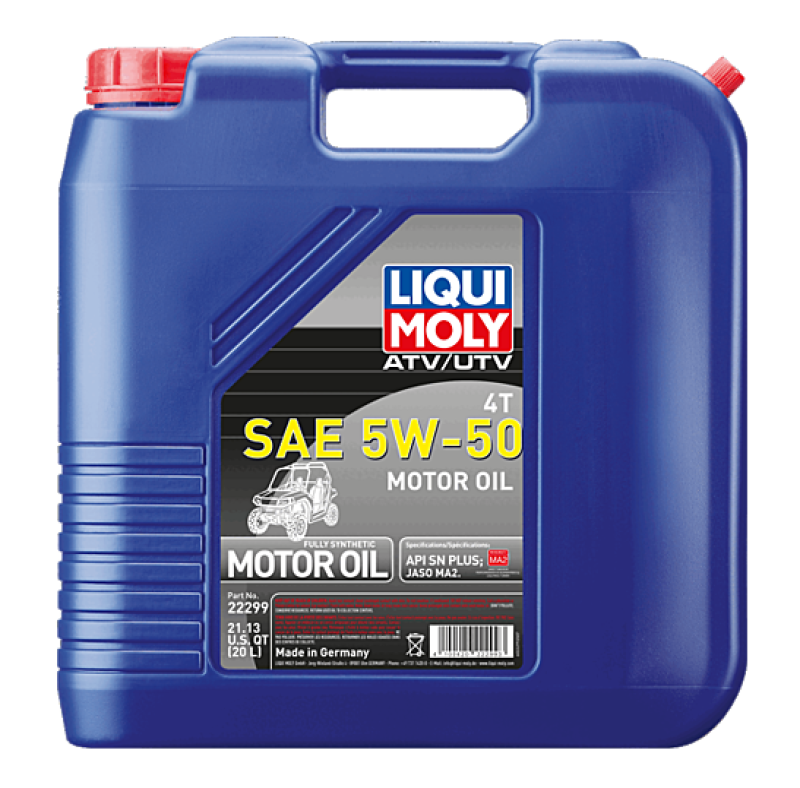 LIQUI MOLY 20L ATV 4T Motor Oil SAE 5W-50