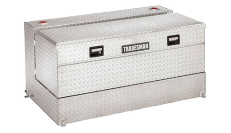 Tradesman Aluminum L-Shape Liquid Storage Tank Combo (56in. / 92 Gallon Capacity) - Brite
