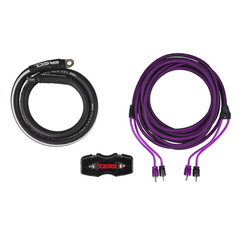 DS18 0-GA Amplifier Install Kit Advance- Purple