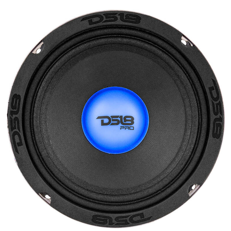 DS18 6.5in 250 Watts RMS 4 ohm Mid-Range Loudspeaker w/ RGB Dust Cap