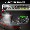 XK Glow SAR360 Light Bar Kit Emergency Search and Rescue Light System White (4) 36In