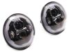 Raxiom 07-18 Jeep Wrangler Axial Series 7-Inch LED Headlights w DRL/ Black Housing - Clear Lens