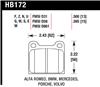 Hawk 63-65 Porsche 356 Front /  69-83 911 / 64-72 912 Rear DTC-60 Race Brake Pads