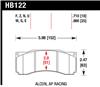 Hawk Stoptech ST-60 Caliper DTC-60 Race Brake Pads