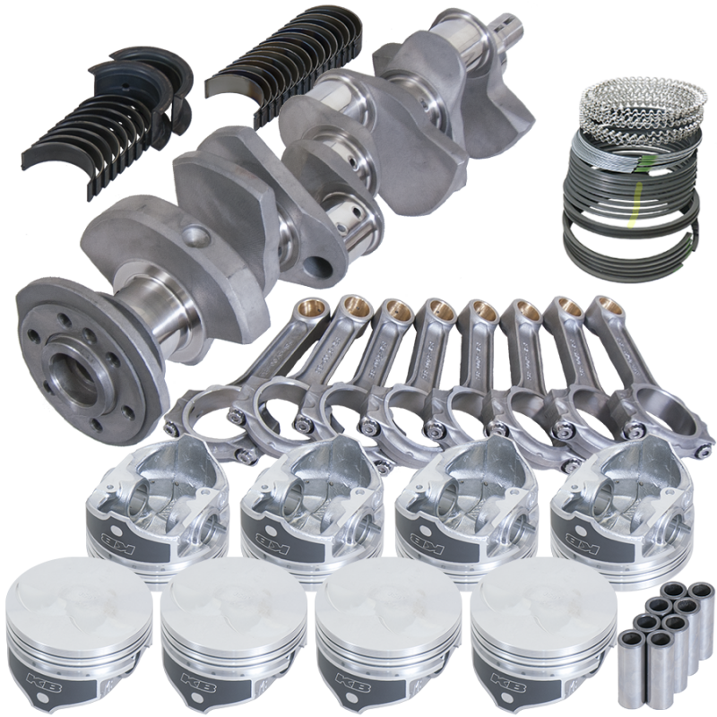 Eagle Chevy 350 2Pc 3.480in Crank 6.000in I-Beam Rod -7cc Flat Top 4.040in Pistons Rotating Assembly