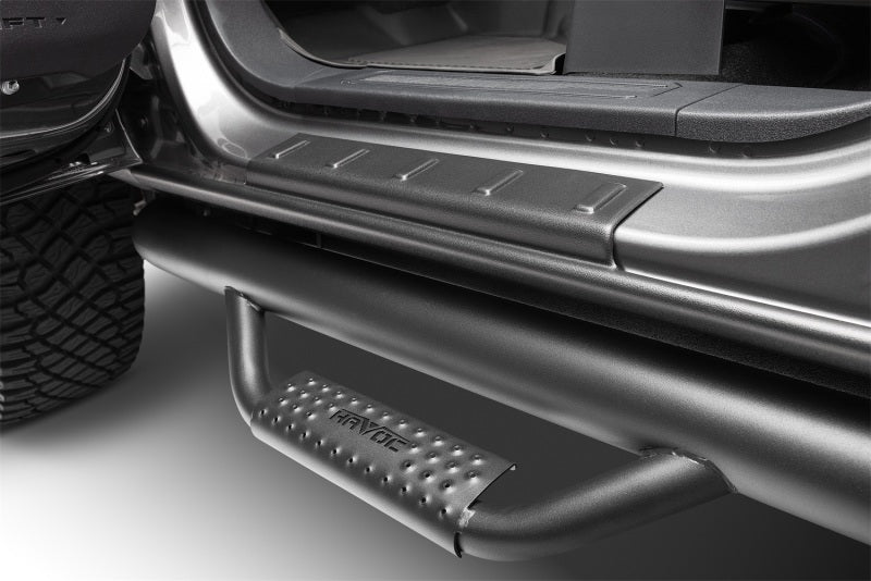 Husky Liners 07-13 GMC Sierra 1500 EC Trail Armor Rocker Panel & Sill Plate Cover (4pc) - Tex. Blk