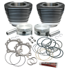 S&S Cycle 99-16 BT Replacement 3-7/8in Bore Cylinder & Piston Kit For S&S 106in Stroker Kit - Wblack