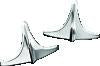Kuryakyn Rear Fender Accents, Leading Edge, Chrome