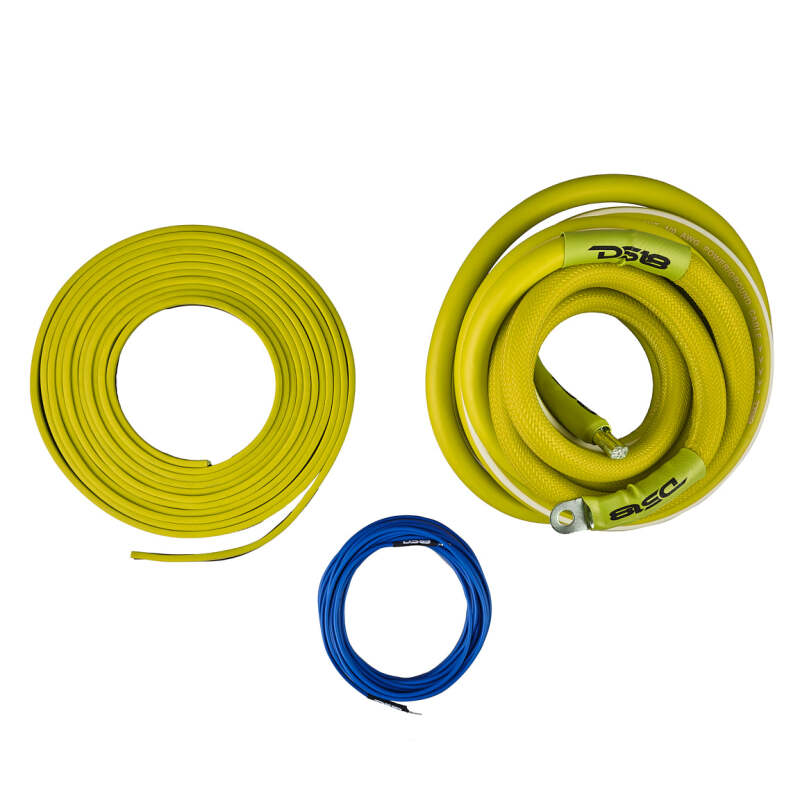 DS18 0-GA Amplifier Install Kit Advance- Yellow