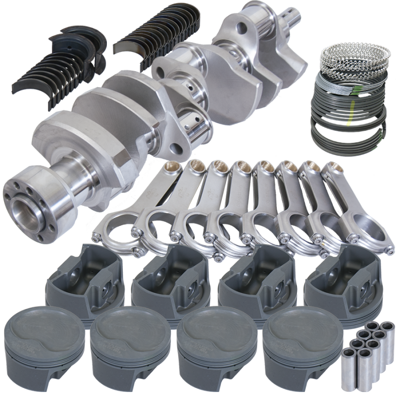Eagle Chevy 350 1Pc 3.750in Crank 5.700in H-Beam -16cc Inv Dome 4.040in Pistons Balanced Assembly