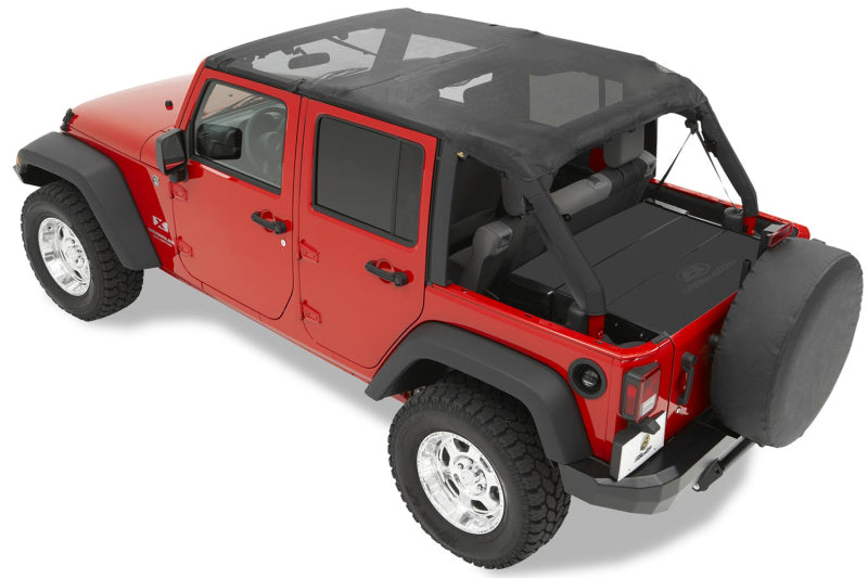 Bestop 07-09 Jeep Wrangler JK 4-Door Header Safari Bikini (Mesh)
