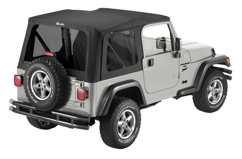 Bestop 97-02 Jeep Wrangler TJ Replace A-Top (Blk Sailcloth Tinted Windows No Door Skins )
