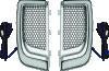 Kuryakyn Tracer Lower Fairing Grill Chrome
