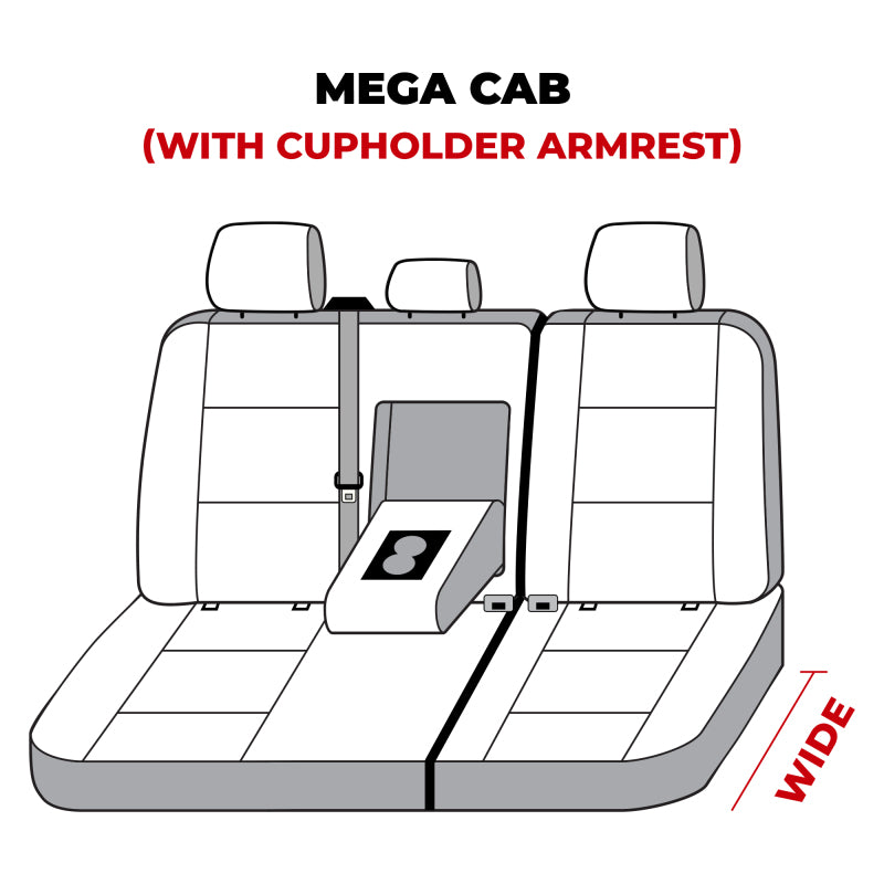Covercraft 10-21 Dodge Ram Polycotton SeatSaver Custom Second Row Seat Covers - Grey