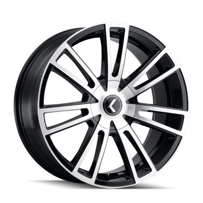 Kraze KR183 Spectra 18x8 / 5x108/114.3 BP / 40mm Offset / 72.62mm Hub Gloss Black Machined Wheel