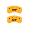 MGP Rear set 2 Caliper Covers Engraved Rear S197/GT Yellow finish black ch