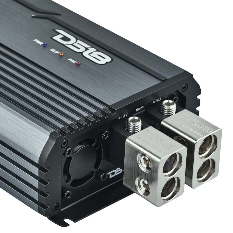 DS18 1-Channel Amp Class D Full-Range Monoblock 5000 Watts RMS/1ohm DPIV1/0 Terminals Incl Titanium