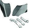 Kuryakyn Saddle Shields Heat Deflectors 00-17 Softail Smoke