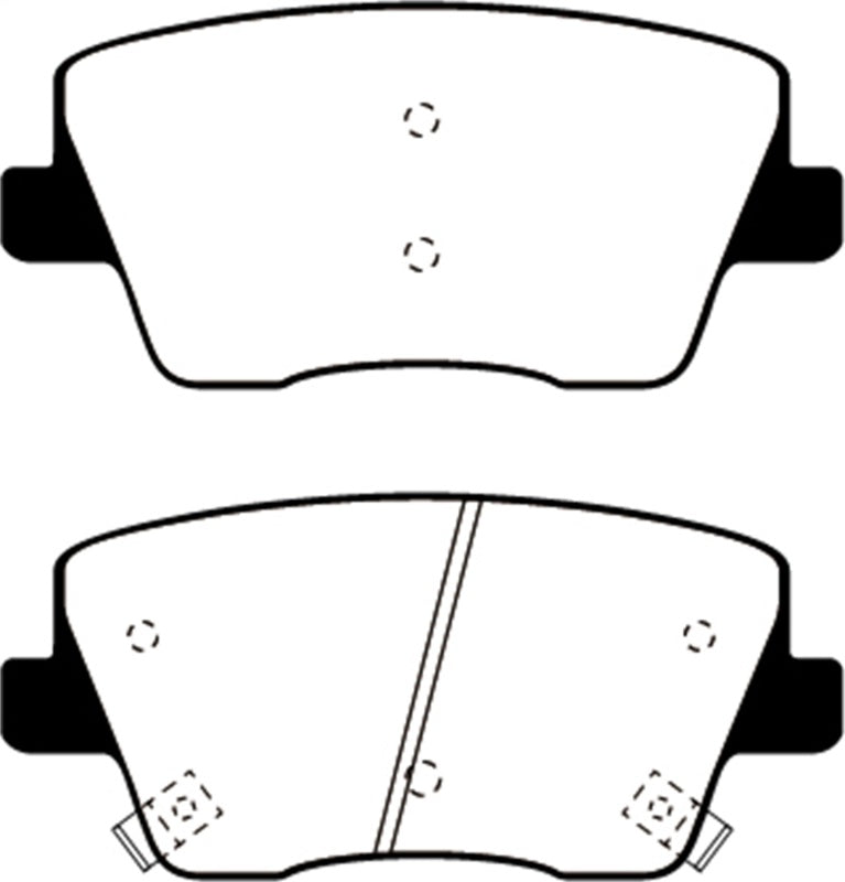 EBC Racing 19-21 Hyundai Veloster (2nd Gen) 2.0 Turbo N RP-X Race Rear Brake Pads