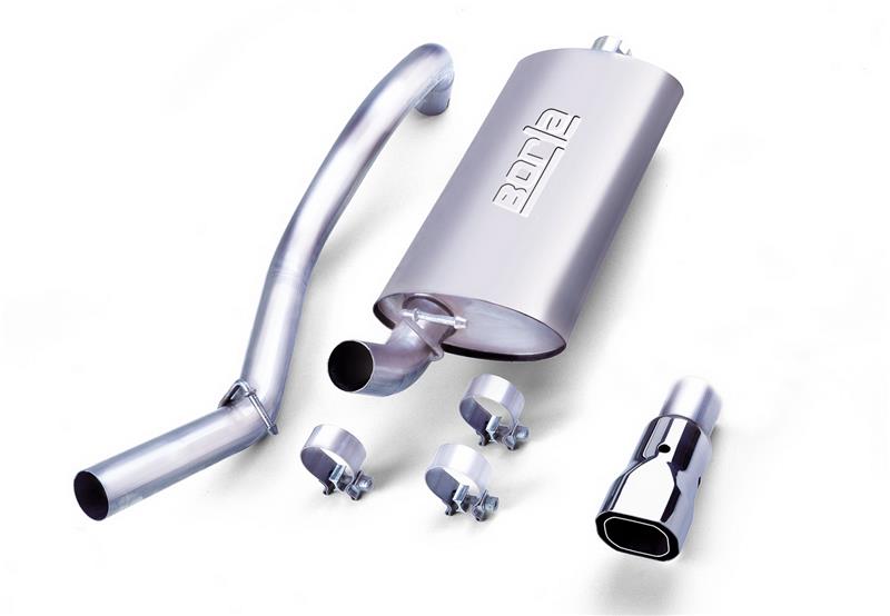 Borla 97-99 Jeep Wrangler 2.5/4.0L w/o Hitch Cat-Back 2.25in Single Sqr Angle Cut Phntm Rear