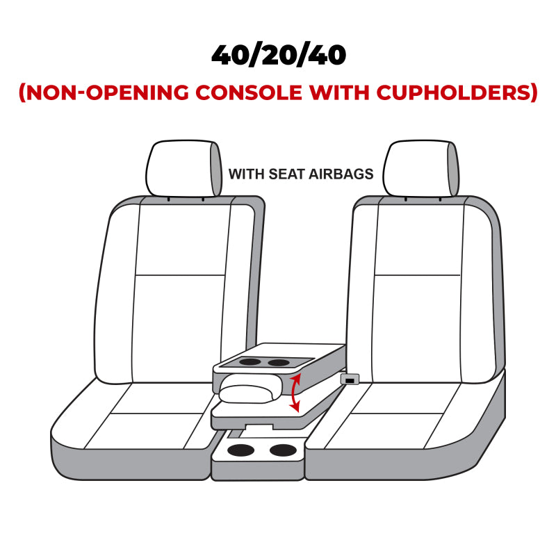 Covercraft 19-20 Ford F-150 Polycotton SeatSaver Custom Front Row Seat Covers - Grey
