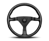 Momo Montecarlo Steering Wheel 350 mm - Black Leather/Red Stitch/Black Spokes