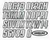Hardline Boat Lettering Registration Kit 3 in. - 800 Silver/Black
