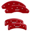 MGP 4 Caliper Covers Engraved Front & Rear MGP Red Finish Silver Characters 1987 BMW 325